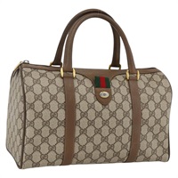 グッチ GUCCI ハンドバッグ GGスプリーム ウェブシェリーライン PVC ベージュ ゴールド 116 02 007 レディース 174118A