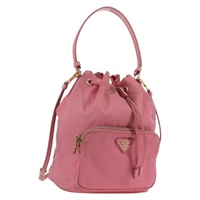 プラダ PRADA ハンドバッグ ナイロン 2way ピンク ゴールド レディース 173303A