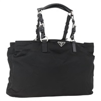 プラダ PRADA ハンドバッグ ナイロン ブラック シルバー レディース 173846A