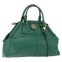 グッチ GUCCI ハンドバッグ キャットヘッド レザー 2way グリーン ゴールド 516459 レディース 171513A