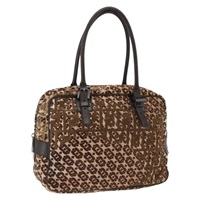 フェンディ FENDI ハラコ ハンドバッグ ブラウン ベージュ レディース am10930V