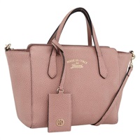 グッチ GUCCI スウィングトートPM ハンドバッグ レザー 2way ピンク ゴールド 368827 レディース BSZ083V
