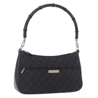 グッチ GUCCI ハンドバッグ バンブー GGキャンバス ブラック シルバー 001 3865 レディース BSZ112V
