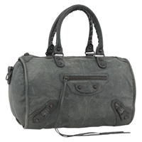 バレンシアガ BALENCIAGA ザツイギー ハンドバッグ レザー グレー 241423 レディース BSZ246V