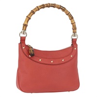 グッチ GUCCI ハンドバッグ バンブー レザー レッド ゴールド 001 1705 1638 レディース BSZ287V