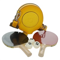 フェンディ FENDI ショルダーバッグ ピンポン ラケットケース レザー イエロー シルバー レディース 166245SM