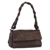 ボッテガヴェネタ BOTTEGAVENETA ショルダーバッグ イントレチャート レザー ブラウン レディース BSZ245V