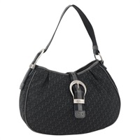 クリスチャンディオール Christian Dior ショルダーバッグ トロッターキャンバス ブラック シルバー レディース BSZ280SAV