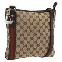 グッチ GUCCI ショルダーバッグ GGキャンバス ウェブシェリーライン ベージュ ゴールド 144388 レディース BSZ299V