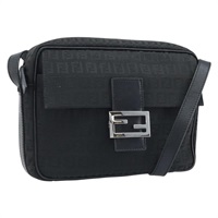 フェンディ FENDI ショルダーバッグ ズッキーノキャンバス ブラック シルバー レディース mr2153V