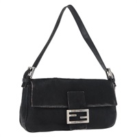 フェンディ FENDI マンマバケット ショルダーバッグ ハラコ ブラック レディース am10931A