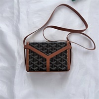 GOYARD ミノディエール ミニトランク ショルダーバッグ ブラウン レザー