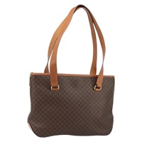 セリーヌ CELINE トートバッグ マカダムキャンバス PVCレザー ブラウン ゴールド レディース 172415V
