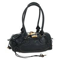 クロエ Chloe パディントン トートバッグ レザー ブラック ゴールド レディース am10896V