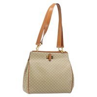 セリーヌ CELINE トートバッグ マカダムキャンバス PVC ベージュ ゴールド レディース ARZ058V