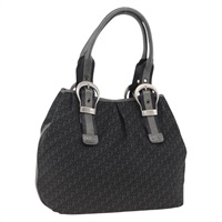 クリスチャンディオール Christian Dior トートバッグ トロッターキャンバス ブラック シルバー レディース BSZ265SAV