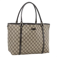 グッチ GUCCI トートバッグ GGスプリーム PVC ベージュ ゴールド 197953 レディース BSZ288V