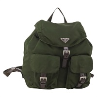 プラダ PRADA バックパック ナイロン カーキ シルバー レディース 171121A