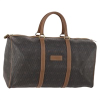 クリスチャンディオール Christian Dior ボストンバッグ ハニカムキャンバス PVC ブラック ゴールド レディース 166865A