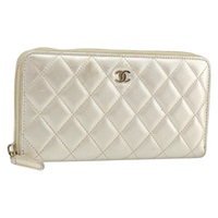 シャネル CHANEL 長財布 マトラッセ ラムスキン ゴールドトーン レディース LNZ571V