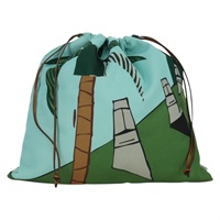 ロエベ LOEWE ポーチ 巾着バッグ ケンプライスコラボ キャンバス ライトブルー レディース 172426V