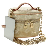 ルイ・ヴィトン LOUIS VUITTON ミクロヴァニティ 化粧ポーチ モノグラムラミネーテッドジャガード ゴールド M22920 レディース 171480SAM