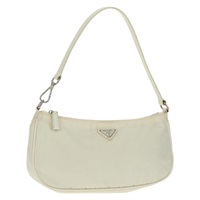 プラダ PRADA アクセサリーポーチ ナイロン ホワイト シルバー レディース 164308V