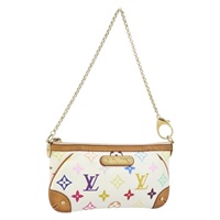 ルイ・ヴィトン LOUIS VUITTON ポシェットミラMM アクセサリーポーチ モノグラム マルチカラー ホワイト M60096 レディース ARZ001SAV