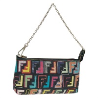 フェンディ FENDI アクセサリーポーチ ズッカキャンバス チェーン PVC マルチカラー レディース ki6336M