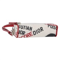 クリスチャンディオール Christian Dior ポーチ ハードコア ネックポーチ キャンバス ホワイト シルバー レディース LNZ139V