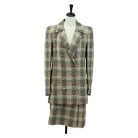 シャネル CHANEL 上着 ジャケット スカート セットアップ ツイード マルチカラー メンズ ARZ186V