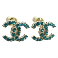 シャネル CHANEL イヤリング ココマーク ピアス メタル ブルー レディース 172552M