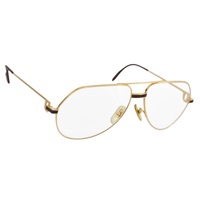 カルティエ CARTIER サングラス メタル ゴールドトーン レディース am10920V