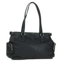 プラダ PRADA ハンドバッグ レザー ブラック シルバー レディース AMZ524SAM