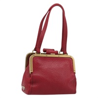 プラダ PRADA ハンドバッグ レザー レッド ゴールド レディース AMZ057A