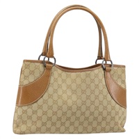 グッチ GUCCI ハンドバッグ GGキャンバス ベージュ シルバー 113015 レディース AMZ533A