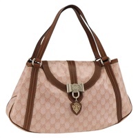 グッチ GUCCI ハンドバッグ GGクリスタル コーティングキャンバス ピンク ゴールド 181476 レディース YKZ297A