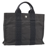 エルメス HERMES エールラインPM ハンドバッグ キャンバス グレー レディース YKZ538A