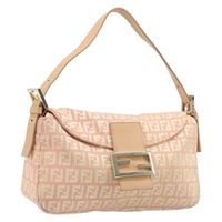 フェンディ FENDI マンマバゲット ハンドバッグ ズッキーノキャンバス ピンク ゴールド レディース BAZ114SAV