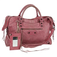 バレンシアガ BALENCIAGA ザシティ ハンドバッグ レザー 2way ピンク ゴールド 115748 レディース BAZ146SAM