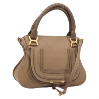 クロエ Chloe マーシー ハンドバッグ レザー 2way ベージュ ゴールド レディース fm5267V