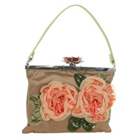 ヴァレンティノ VALENTINO ハンドバッグ シルク ブラウン シルバー レディース SW2297SAM