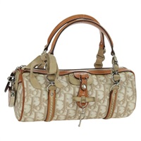 クリスチャンディオール Christian Dior ハンドバッグ トロッターキャンバス ロマンティック PVC ベージュ シルバー レディース YKZ720SAM