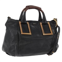 クロエ Chloe エテル ハンドバッグ レザー 2way ブラック ゴールド レディース AMZ510A