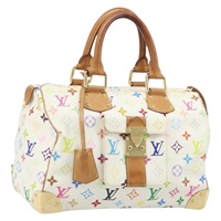 ルイ・ヴィトン LOUIS VUITTON スピーディ30 ハンドバッグ モノグラム・マルチカラー ホワイト M92643 レディース BA11735A