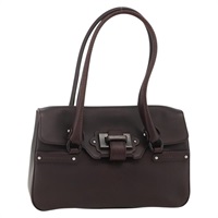 サルヴァトーレフェラガモ Salvatore Ferragamo ハンドバッグ レザー ブラウン シルバー レディース BA11870A