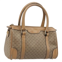 グッチ GUCCI ハンドバッグ マイクロGGスプリーム PVC ベージュ ゴールド レディース BAZ005A