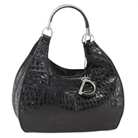 クリスチャンディオール Christian Dior ハンドバッグ パテントレザー ブラック シルバー レディース BAZ156A