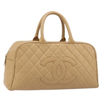 シャネル CHANEL ハンドバッグ マトラッセ キャビアスキン ブラウン ゴールド レディース BAZ252A