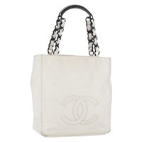 シャネル CHANEL ハンドバッグ チェーン レザー ホワイト レディース BAZ593A